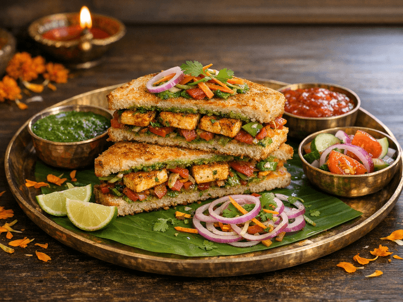 Vegetable Sandwich with Tofu