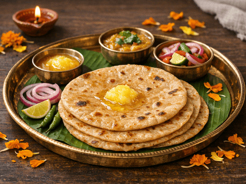 Wheat Roti with Ghee