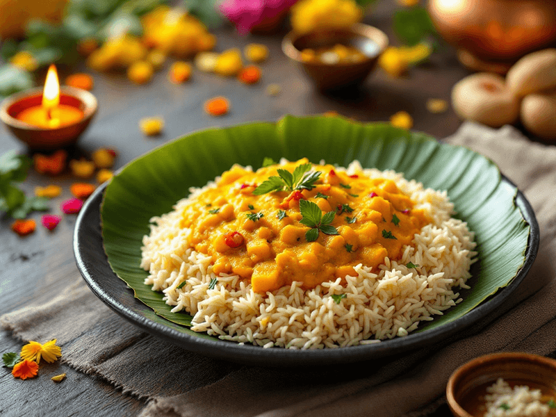 Yellow Dal with Rice