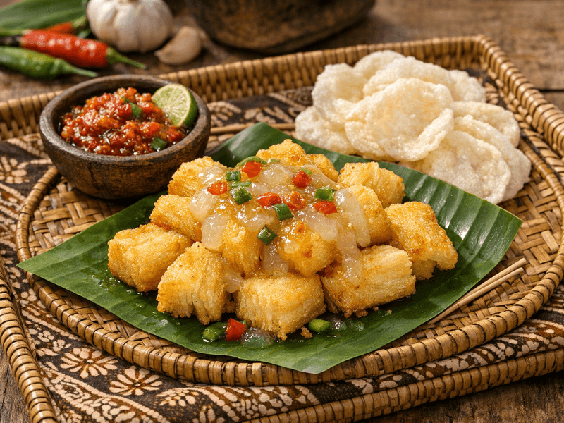 Singkong Goreng Saus Papeda