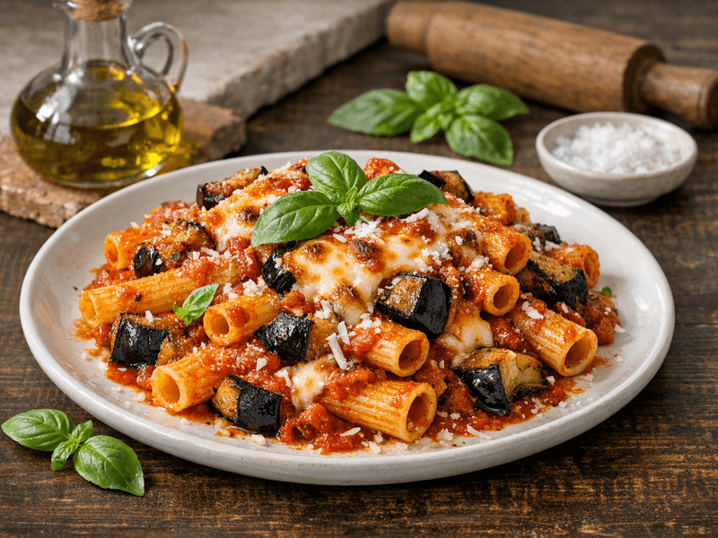Pasta al Forno con Melanzane