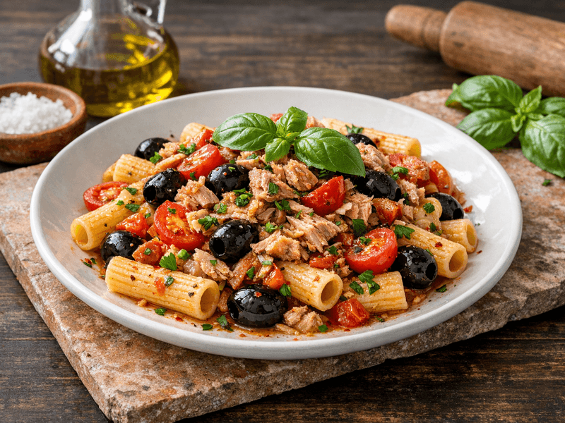 Pasta con Tonno e Olive