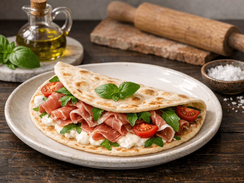 Piadina Prosciutto e Squacquerone