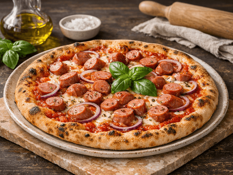 Pizza ai Wurstel