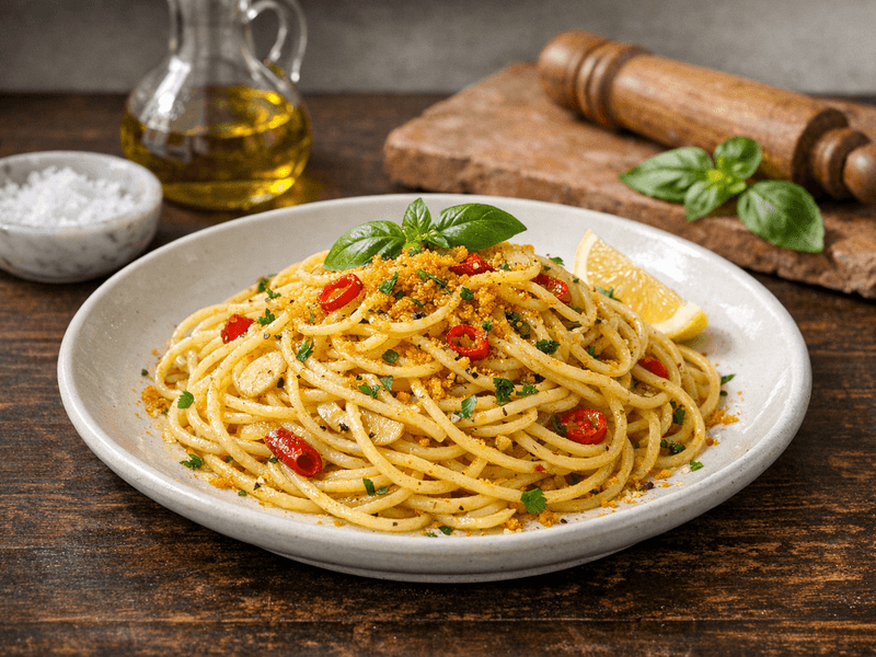 Spaghetti Aglio Olio e Bottarga