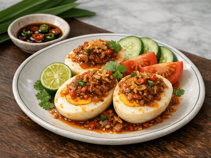3 Biji Telur Rebus