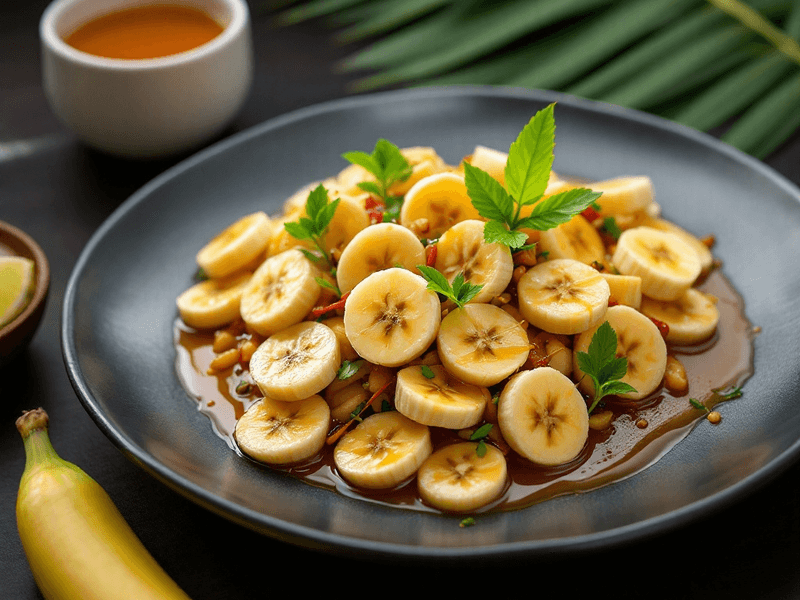 Banana Slices with Honey