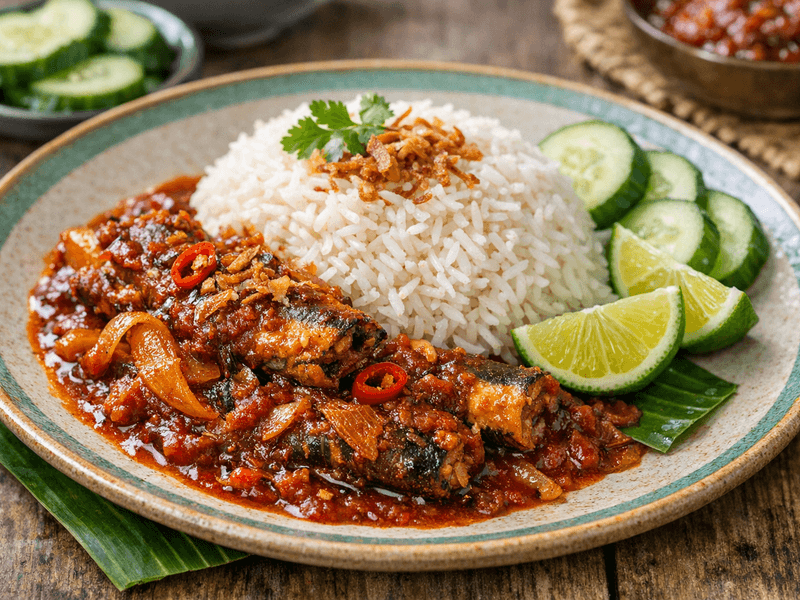 Nasi Basmathi dengan Sambal Sardin