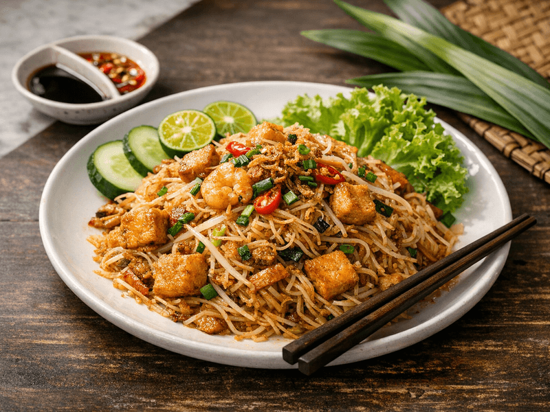 Bihun Goreng dengan Tofu