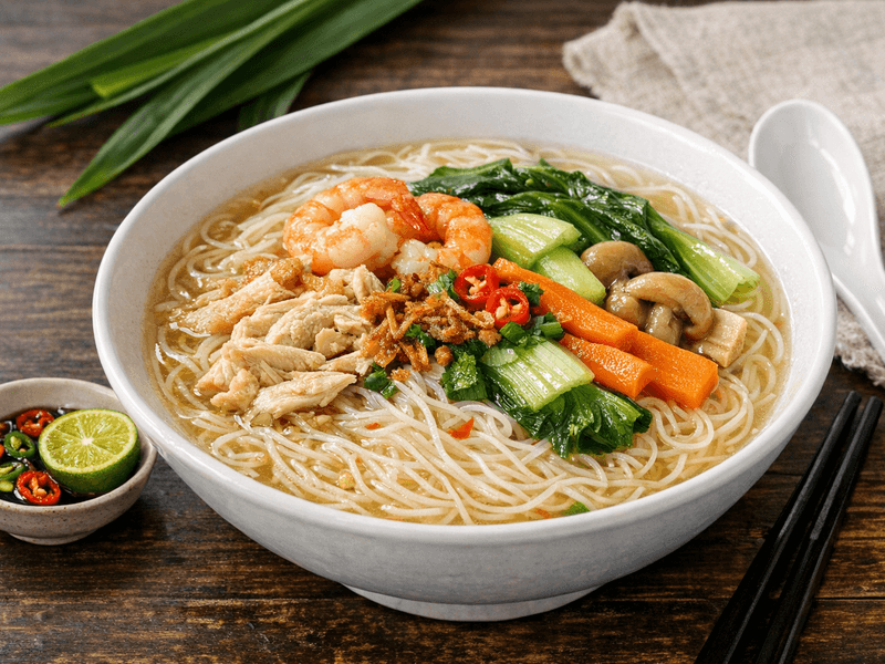 Bihun Sup Sayur Campur