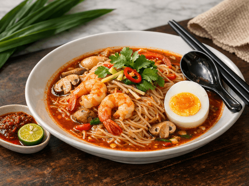 Bihun Tomyam dengan Telur