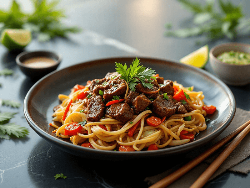 Black Pepper Beef with Vegetables