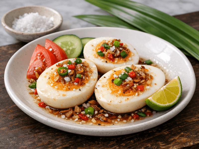 Boiled Eggs with Salt 3 Pieces