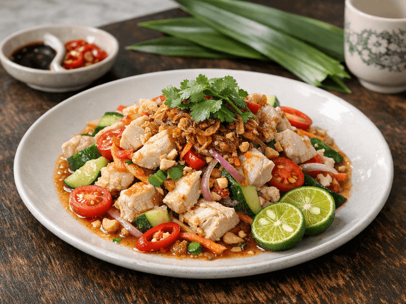 Salad Ayam dan Sayur-sayuran