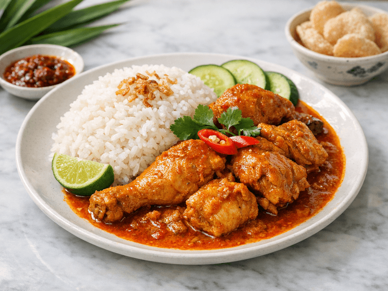 Kari Ayam dengan Nasi