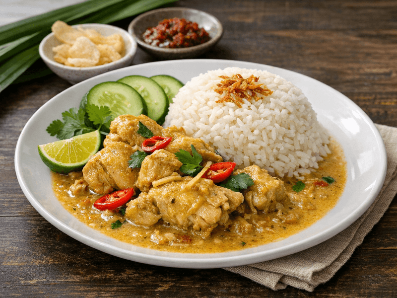 Chicken Kurma with Rice