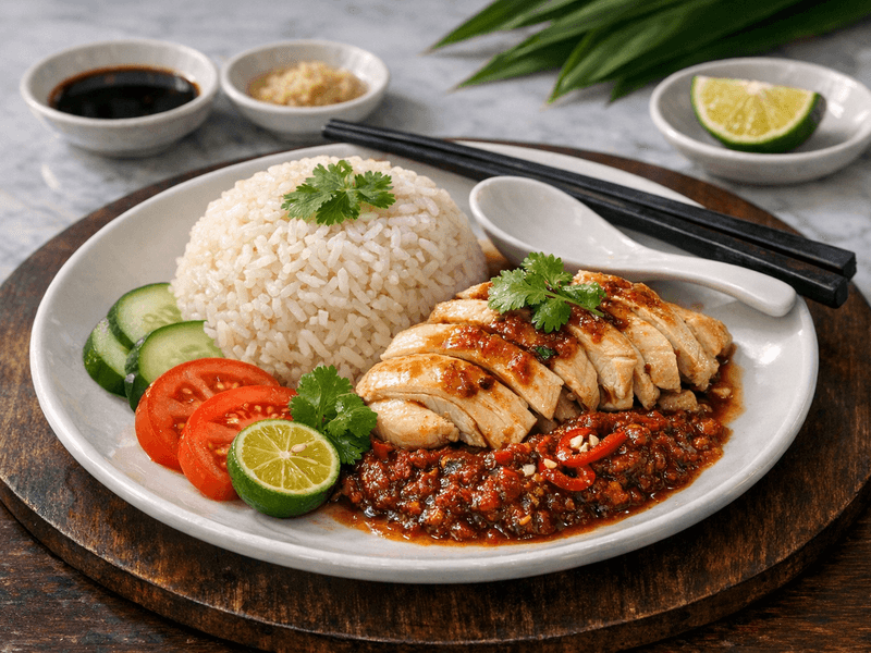 Nasi Ayam dengan Sambal