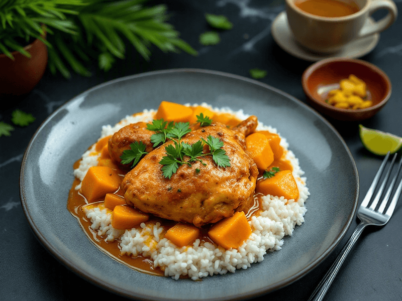 Chicken Thigh Curry with Sweet Potato