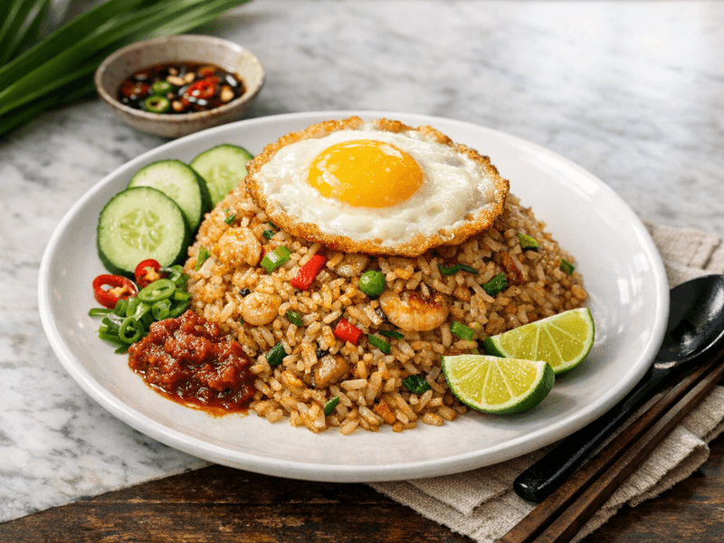 Chinese Fried Rice with Fried Egg