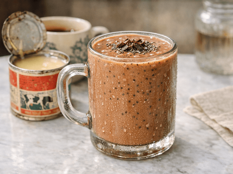 Shake Protein Pisang Coklat dengan Biji Chia