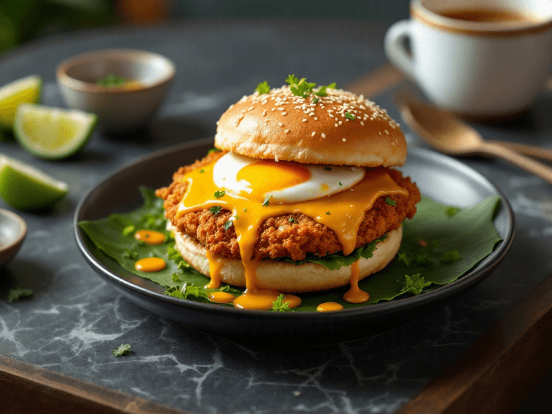 Crispy Chicken Mcmuffin with Egg