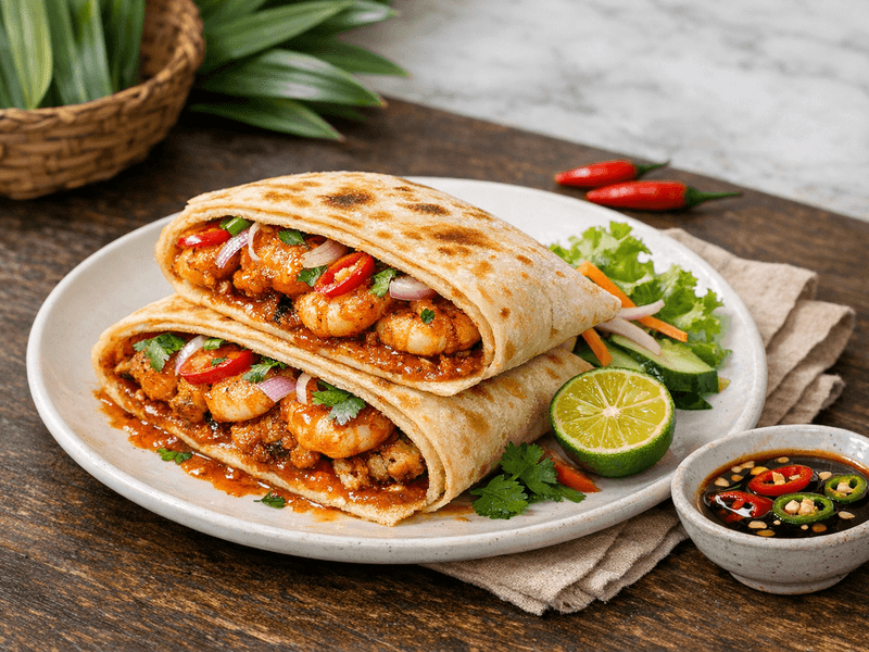 Double Decker Prawn Wrap