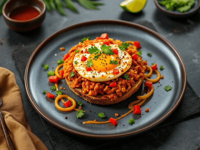 Egg Bhurji On Wholemeal Bread