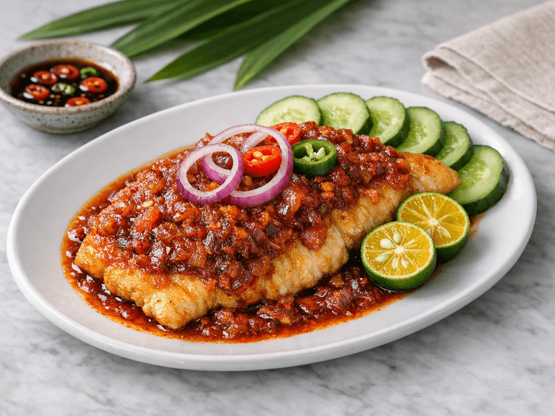 Ikan Fillet dengan Sambal