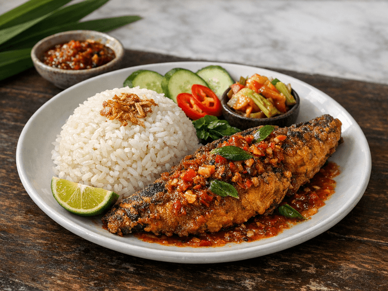 Fried Catfish with Rice