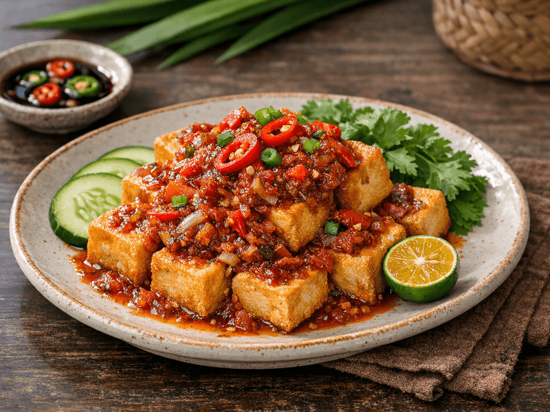 Fried Tofu with Sambal