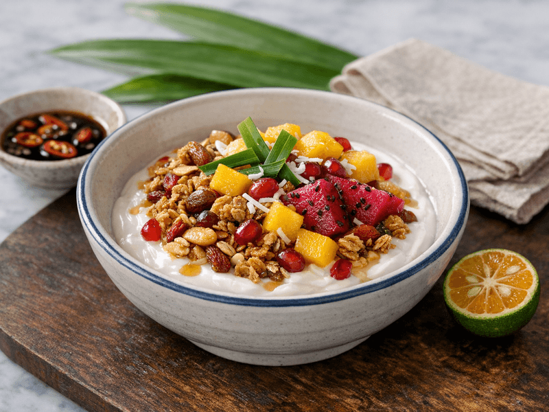 Yogurt Greek dengan granola
