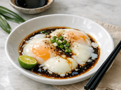Telur Separuh Masak dengan Kicap