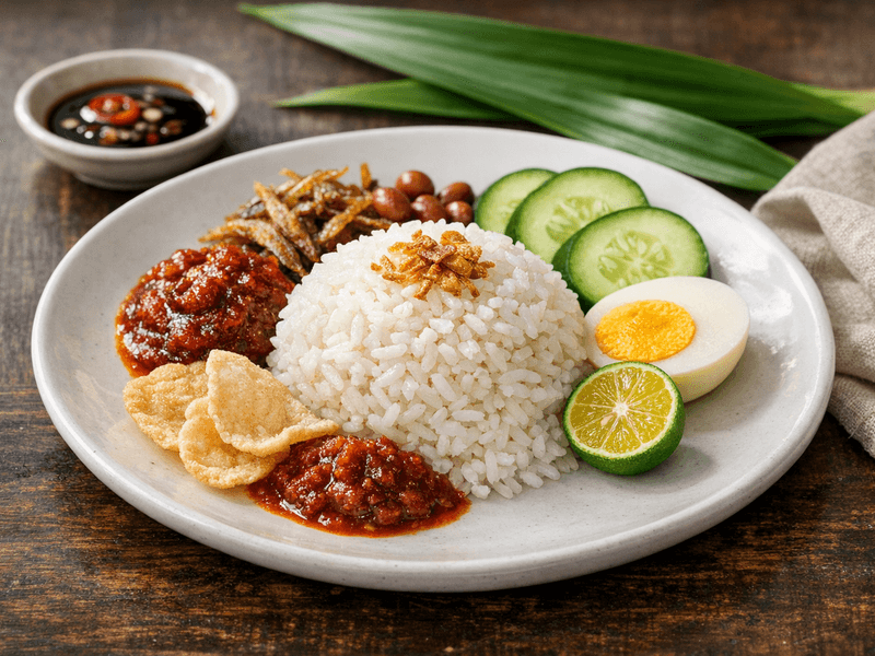 Nasi Lemak Setengah Bahagian