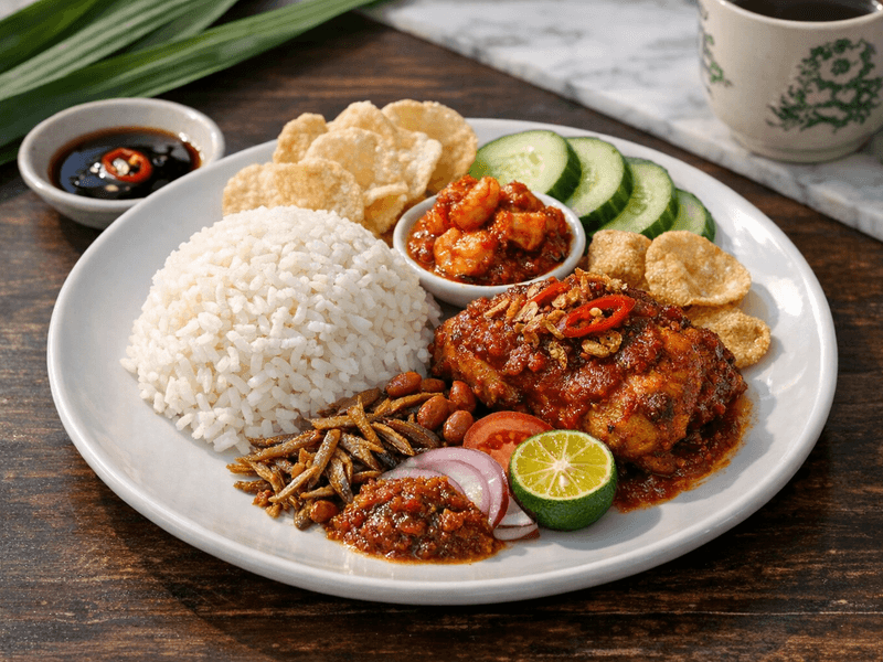 Nasi Putih Setengah Bahagian