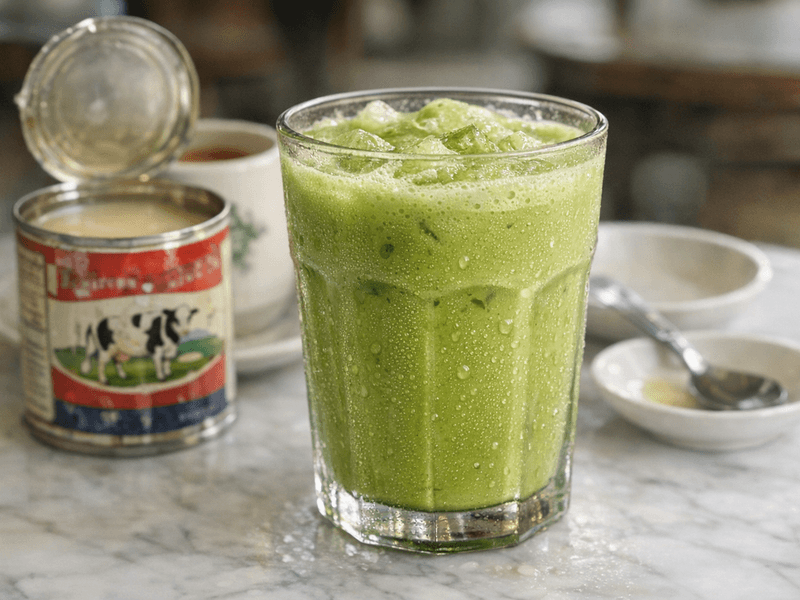 Homemade Matcha Protein Shake with Almond Milk