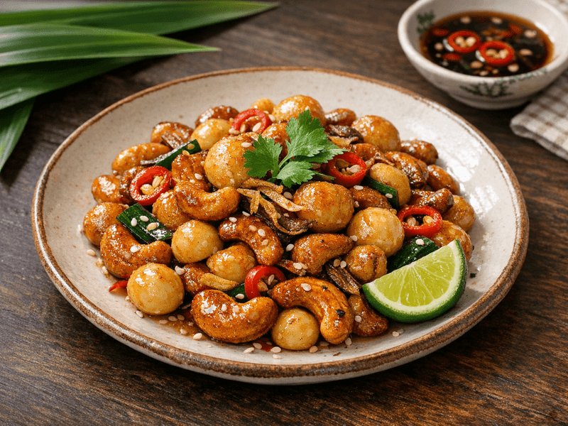 Kacang Gajus dan Macadamia Panggang Madu