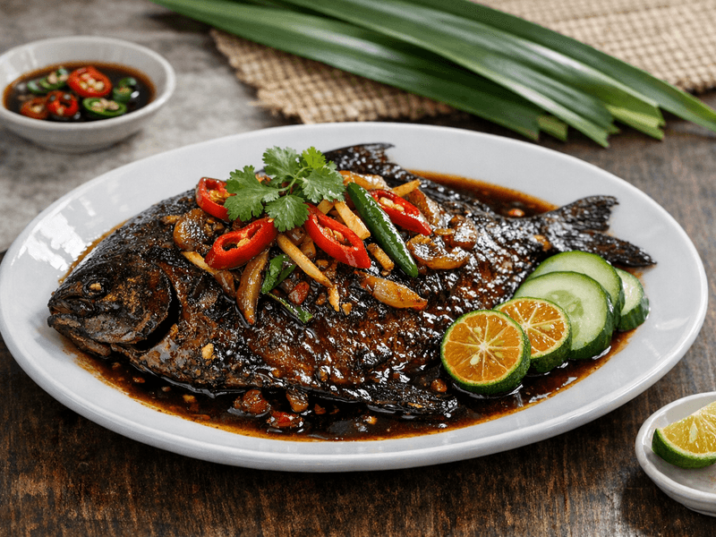 Ikan Bawal Hitam Masak Kicap