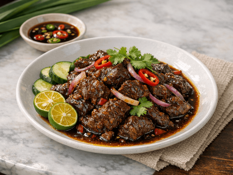 Daging Lembu Masala India dengan Kicap Soy