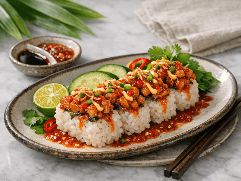 Sushi Ayam Pedas Indonesia