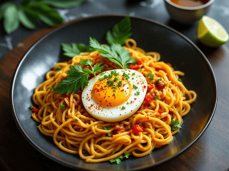 Instant Noodles with Boiled Egg