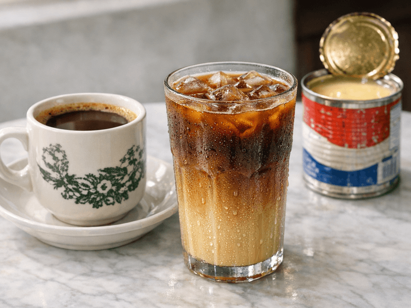 Roti Bakar Kaya Butter dengan Kopi