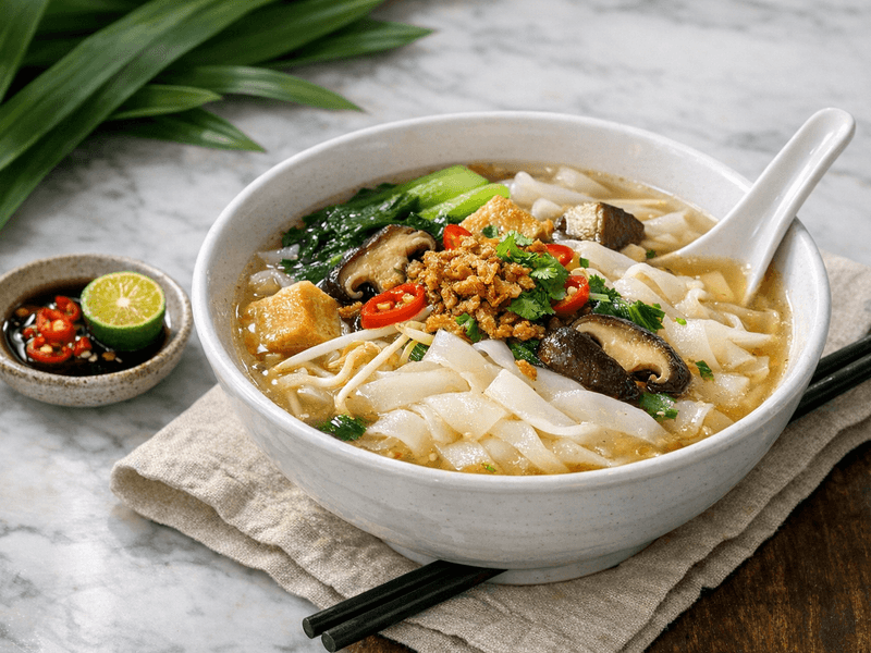 Sup Kuey Teow Vegetarian
