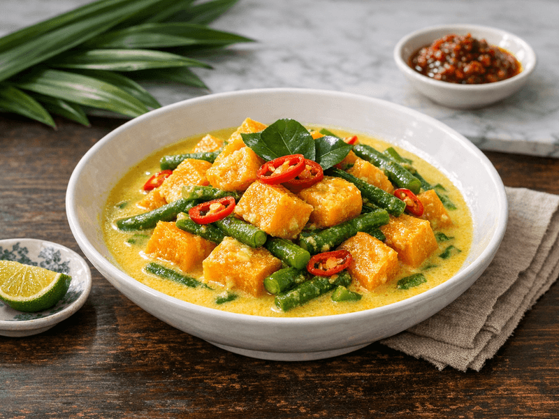 Lemak Labu Dengan Kacang Panjang