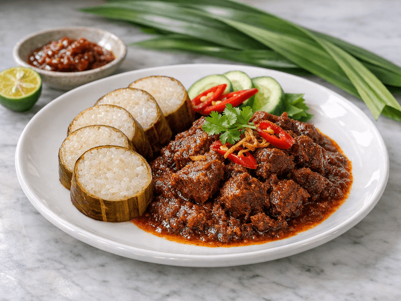 Lemang dan Rendang Daging