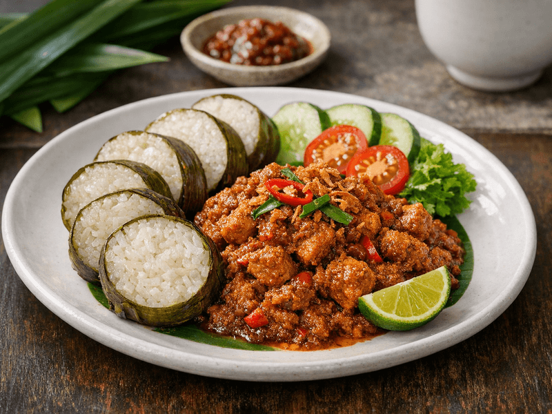 Lemang dengan Rendang Vegetarian