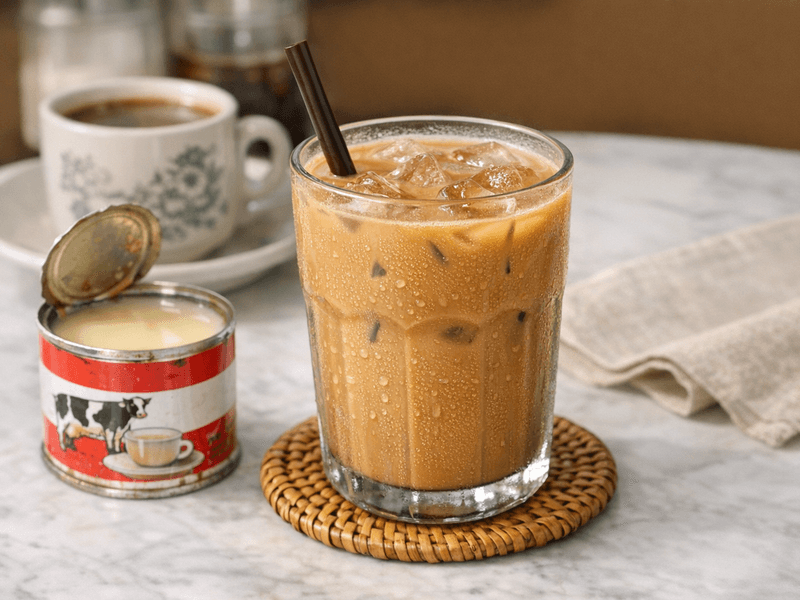 Kopi Lingzhi dengan Susu Badam
