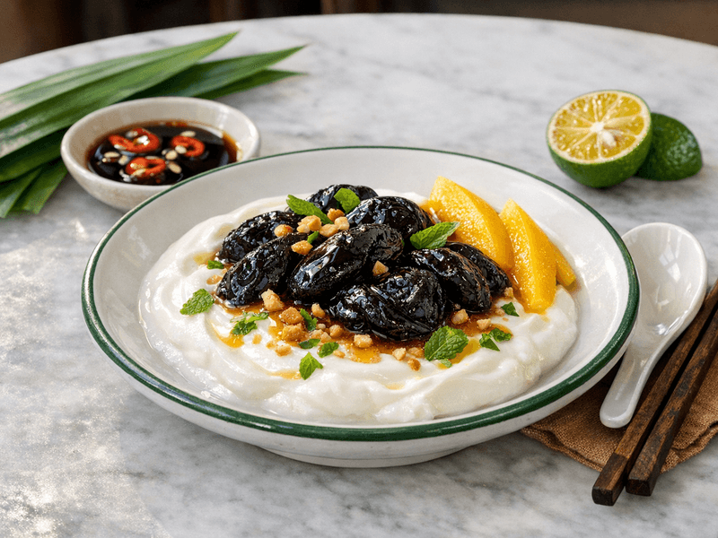 Yogurt Greek rendah lemak dengan prune