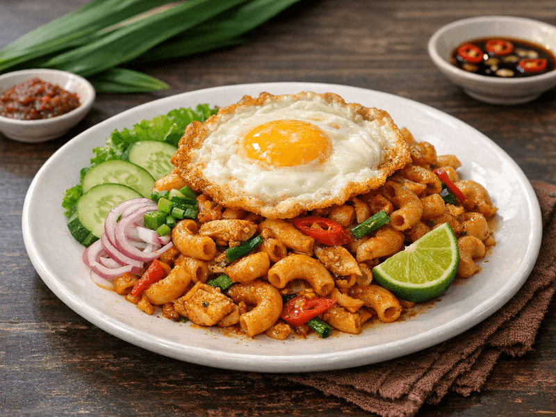 Macaroni Goreng dengan Telur