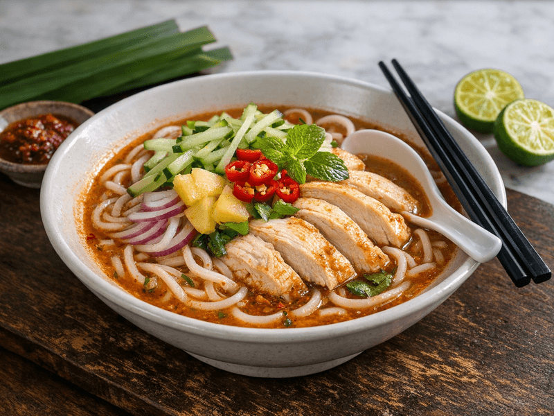 Maggi Asam Laksa dengan Ayam