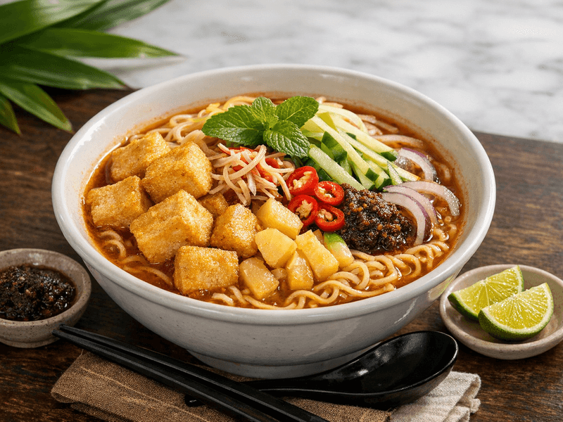 Maggi Asam Laksa dengan Tauhu